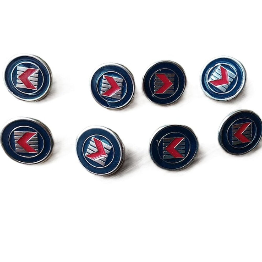 Vintage CANADIAN AIRLINES Logo Uniform Buttons LOT of 10 Waterbury Metal Enamel